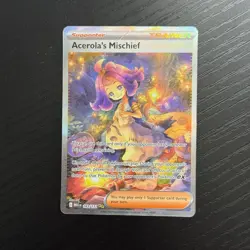 Acerola's Mischief SIR 183/132 Me01: Mega Evolution Holo POKEMON NEAR MINT - Image 1