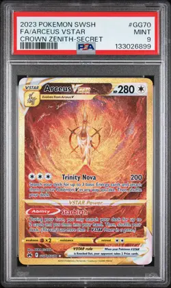 2023 POKEMON SWORD & SHIELD CROWN ZENITH SECRET FULL ART/ARCEUS VSTAR PSA 9 - Image 1