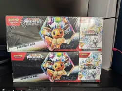 TWO Sam’s Club Pokemon Prismatic Evolutions Surprise Box & Booster Bundle - Image 1
