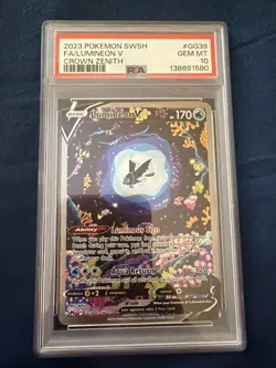 POKEMON SWORD & SHIELD CROWN ZENITH GG39 FULL ART/LUMINEON V PSA 10 GEM MINT! - Image 1
