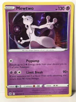 Mewtwo Holo 059/159 Crown Zenith NM Pokemon Fast Ship - Image 1