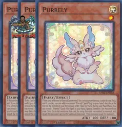 Yugioh! 3x Purrely RA02-EN018 Ultra Rare 1st Ed NM - Image 1