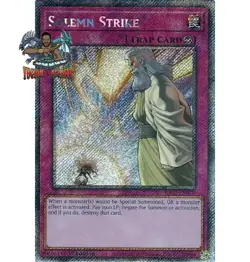 Yugioh! 1x Solemn Strike RA02-EN079 Platinum Secret Rare 1st Ed NM - Image 1