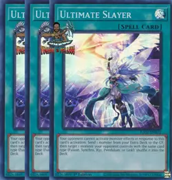 Yugioh! 3x Ultimate Slayer RA02-EN070 Ultra Rare 1st Ed NM - Image 1