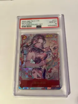 Nico Robin OP01-017 Promo - One Piece Chinese 1st Anniversary Set 2024 - PSA10 - Image 1