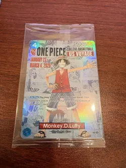 One Piece Monkey.D.Luffy [College Basketball US Voyage] Promo SLIGHT CREASE - Image 1