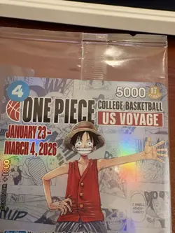 One Piece Monkey.D.Luffy [College Basketball US Voyage] Promo SLIGHT CREASE - Image 5