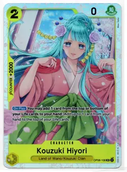 2024 One Piece The Best foil Kouzuki Hiyori Character / Yellow/Land of - Image 1