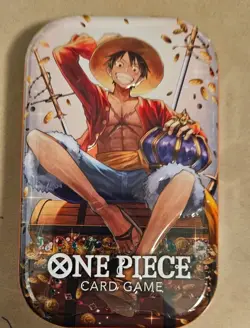One Piece Mini Tin Set Vol 2 (2 Tins) Luffy Ace OP-13 Promo Cards Sealed - Image 1