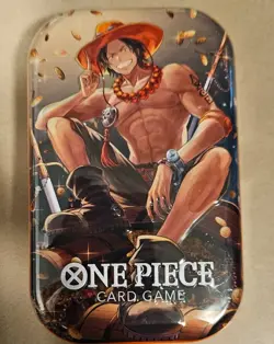 One Piece Mini Tin Set Vol 2 (2 Tins) Luffy Ace OP-13 Promo Cards Sealed - Image 2