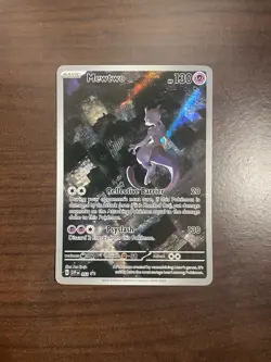 Pokemon TCG Mewtwo #52 Black Star Promo Holo Rare Card 151 UPC NM - Image 1