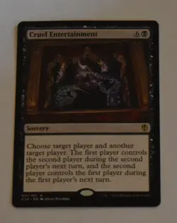 CRUEL ENTERTAINMENT Black Rare COMMANDER 2016 Sorcery MAGIC GATHERING CARD - Image 2