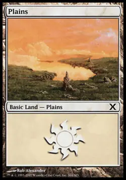 Plains (364) - Foil ~ Moderately Played 10th Edition Tenth MTG Magic UltimateMTG - Image 1