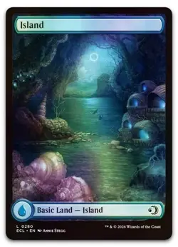 Island (0280) Lorwyn Eclipsed Foil Basic Full Art Land MTG NM - Image 1