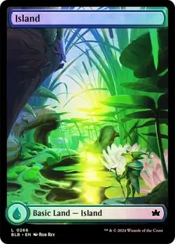Island Foil (266) Full Art (Spring) Bloomburrow BLB MTG Magic - Image 1