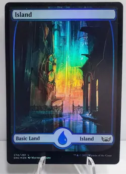 MTG Magic Island (274) Foil FULL ART Streets of New Capenna Nm X 1 - Image 1