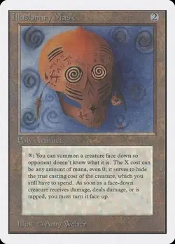 Magic MTG Unlimited Illusionary Mask HEAVILY PLAYED HP - Image 1