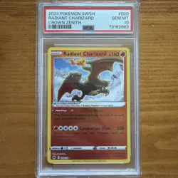 2023 Pokemon SWSH Crown Zenith Radiant Charizard #020/159 PSA 10 - Image 1