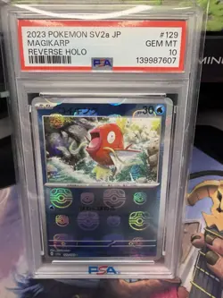 Magikarp Master Ball Reverse Holo 129/165 PSA 10 Japanese Pokemon 151 - Image 1