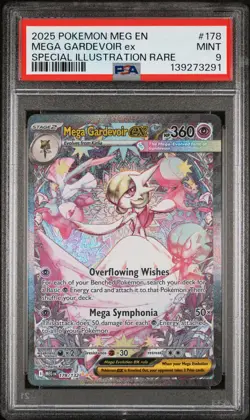 2025 POKEMON MEG EN-MEGA EVOLUTION #178 MEGA GARDEVOIR EX PSA 9 - Image 1