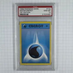 1999 Pokemon Water Energy 1st Edition PSA 10 Gem Mint #102 Base Set - Image 1