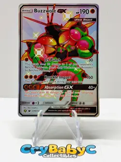 Pokemon Buzzwole GX SV68/SV94 Hidden Fates Shiny Vault SHINY HOLO RARE - Image 1