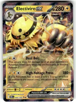 ELECTIVIRE EX 069/182 DESTINED RIVALS POKEMON (DOUBLE RARE, NM) - Image 1