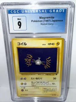 1997 Pokemon - Rocket Gang Japanese Magnemite #081 CGC 9 Mint - Image 1