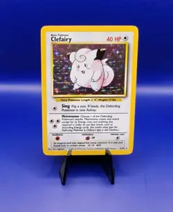 Clefairy 5/102 Base Set Holo Rare Pokemon Card 1999 WOTC TCG Vintage Pokemon - Image 1