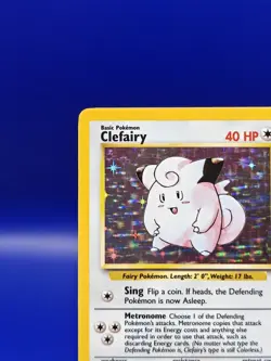 Clefairy 5/102 Base Set Holo Rare Pokemon Card 1999 WOTC TCG Vintage Pokemon - Image 4