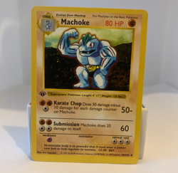 1st Edition #34 Shadowless Machoke 1999 Pokemon Card Baset Set - Image 1