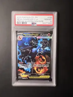 PSA 10 MEGA CHARIZARD X EX 125/094 Phantasmal Flames Pokemon Card - Image 1