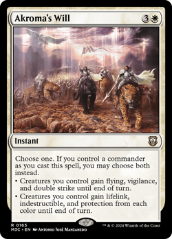 Akroma's Will 165 NM Near Mint M3C Modern Horizons 3 Commander Magic MTG - Image 1