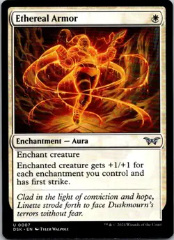 Magic the Gathering Ethereal Armor Duskmourn: House of Horror MTG Free Shipping! - Image 1
