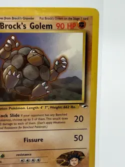 Pokemon Brock's Golem 90 HP Rare Gym Heroes 20/132 English Unlimited - Image 2