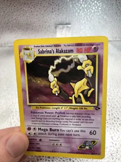 Sabrina’s Alakazam 16/132 Gym Challenge Unlimited Holo LP English Pokemon - Image 2