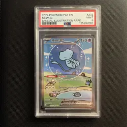Mew Ex 232/091 - Paldean Fates - PSA 9 - Pokemon TCG - Bubble Mew - Image 1