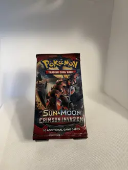 Pokemon Sun & Moon Crimson Invasion Booster Pack TCG Factory Sealed 820650802492 - Image 1