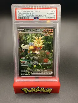 PSA 10 GEM MINT Gouging Fire ex Temporal Forces SIR Holo 2024 Pokemon 204/162 - Image 1