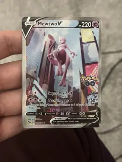 Mewtwo V (Alternate Full Art) 072/078 Pokemon GO Holo - Image 1