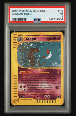 PSA 1 PR 2003 Skyridge Gengar Holo Foil H9/H32 WOTC E-Reader Series Pokemon - Image 1