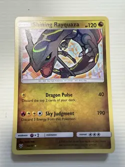 Pokemon TCG Shining Legends Holo Rare Shining Rayquaza 56/73 Near Mint - Image 1