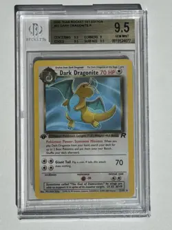 2000 Pokemon Team Rocket 1st Edition #022 Dark Dragonite BGS 9.5 - Image 1