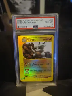PSA 10 Rhydon Reverse Holo 29/144 Skyridge Pokemon 2003 - Image 1