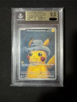 POKEMON PIKACHU X VAN GOGH MUSEUM WITH GREY FELT HAT PROMO BGS 9,5| BEST 9,5! - Image 4