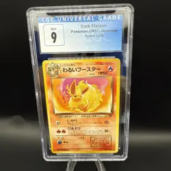 CGC 9 MINT 1997 Pokemon Japanese Rocket DARK FLAREON #136 - Image 1