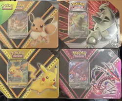 Pokemon TCG - COSTCO 4 pack tins set - NIB SEALED - V Powers & V Striker - Image 1