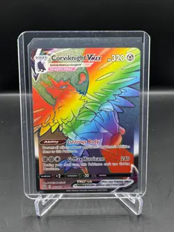 POKEMON! BATTLE STYLES! CORVIKNIGHT VMAX! SECRET RAINBOW RARE! FULL ART! - Image 1