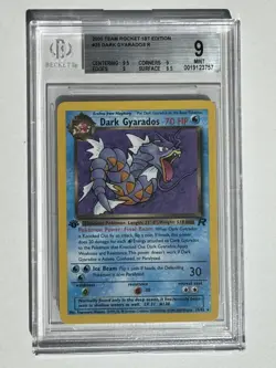 2000 Pokemon Team Rocket 1st Edition #025 Dark Gyarados BGS 9 - Image 1