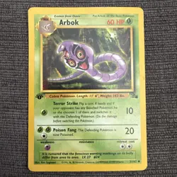 1999 Arbok 31/62 1st Edition Fossil Pokemon Card TCG Vintage WOTC LP - Image 1